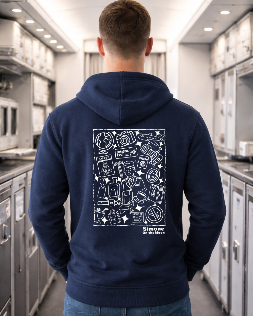 Sweat à capuche Steward — Bleu marine