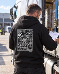 sweat a capuche noir chauffeur routier