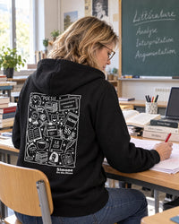 sweat a capuche noir prof de lettres