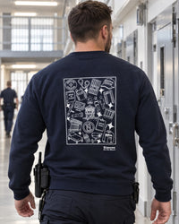 Sweat bleu marine surveillant pénitentiaire