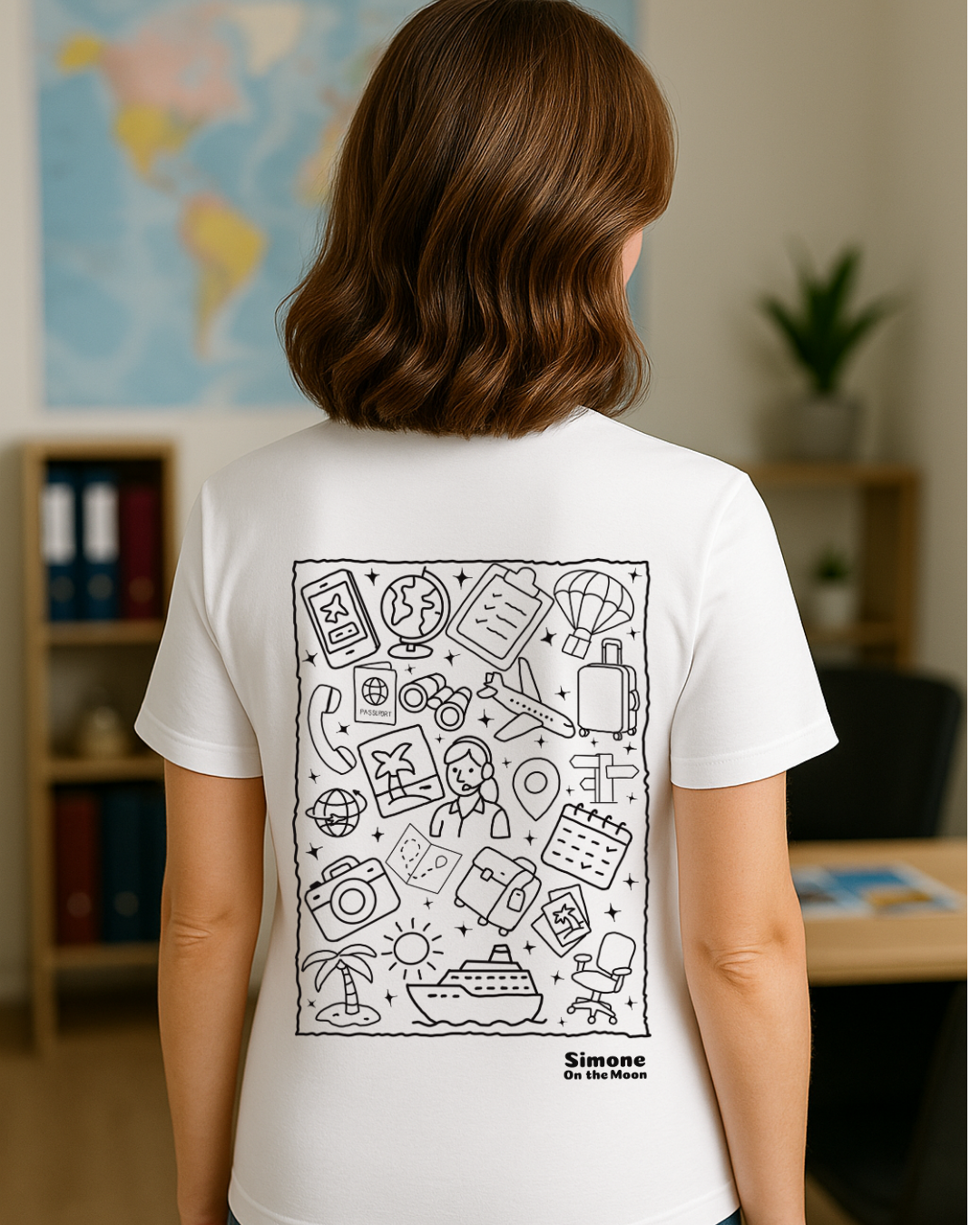 T-shirt Agent de voyage — Blanc