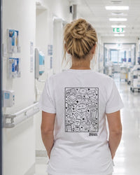 T-shirt Aide-soignant(e) — Blanc
