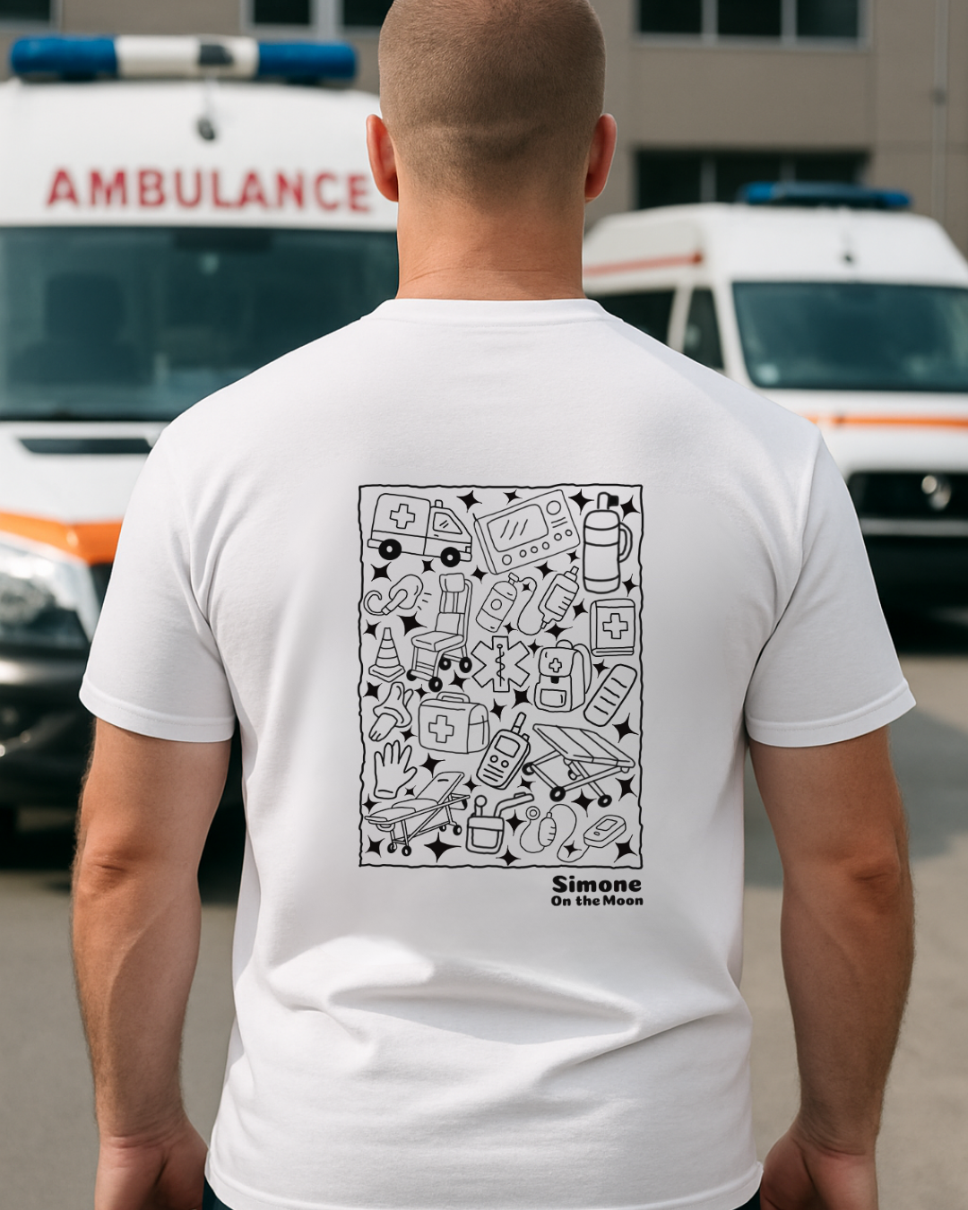 T-shirt Ambulancier(ère) — Blanc