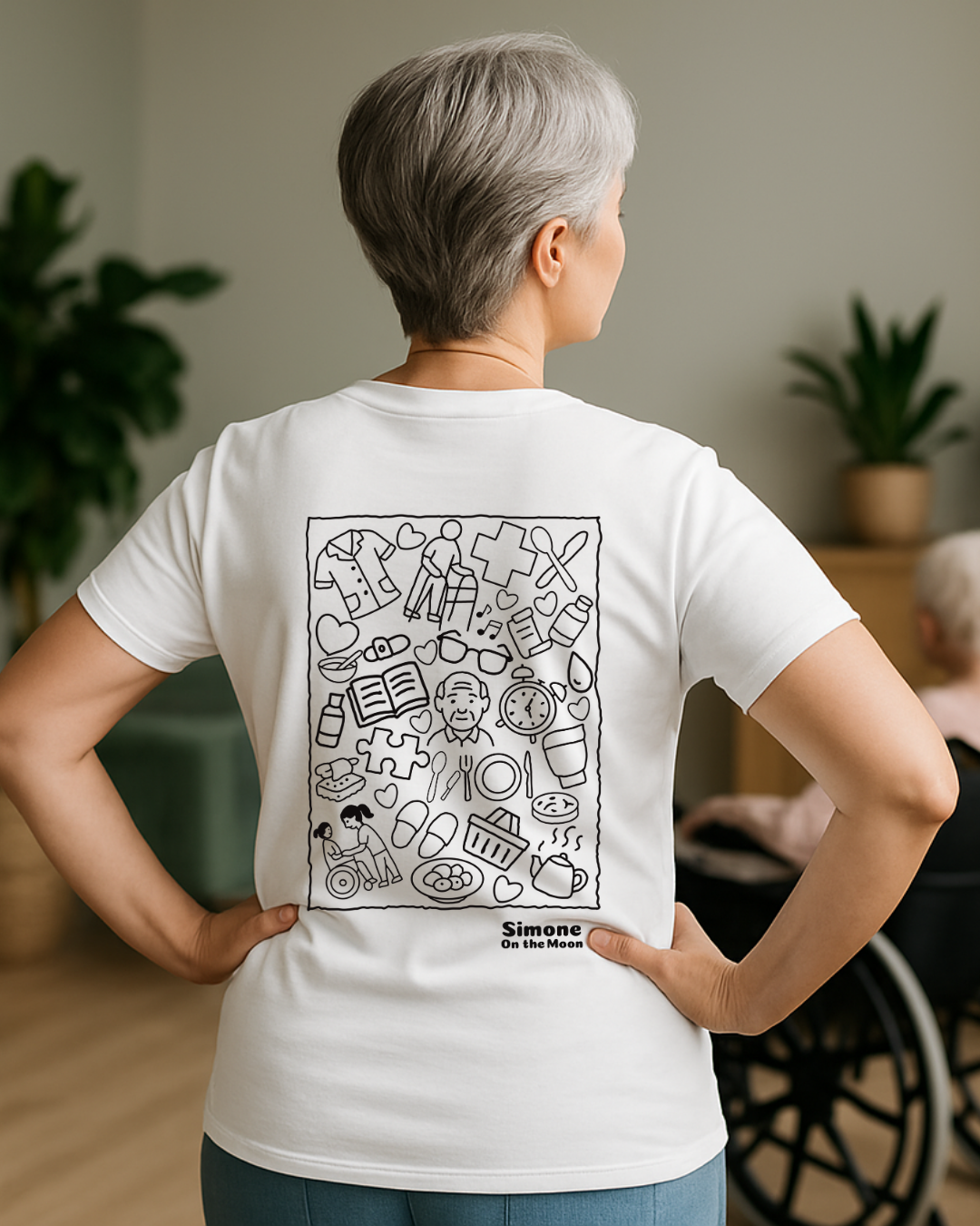 T-shirt Assistant(e) de vie — Blanc