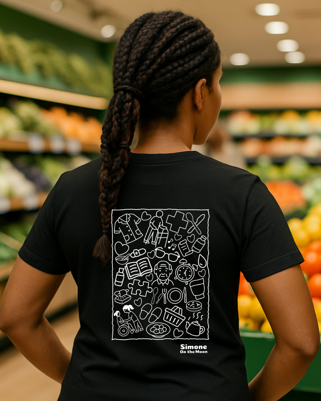 T-shirt Assistant(e) de vie — Noir