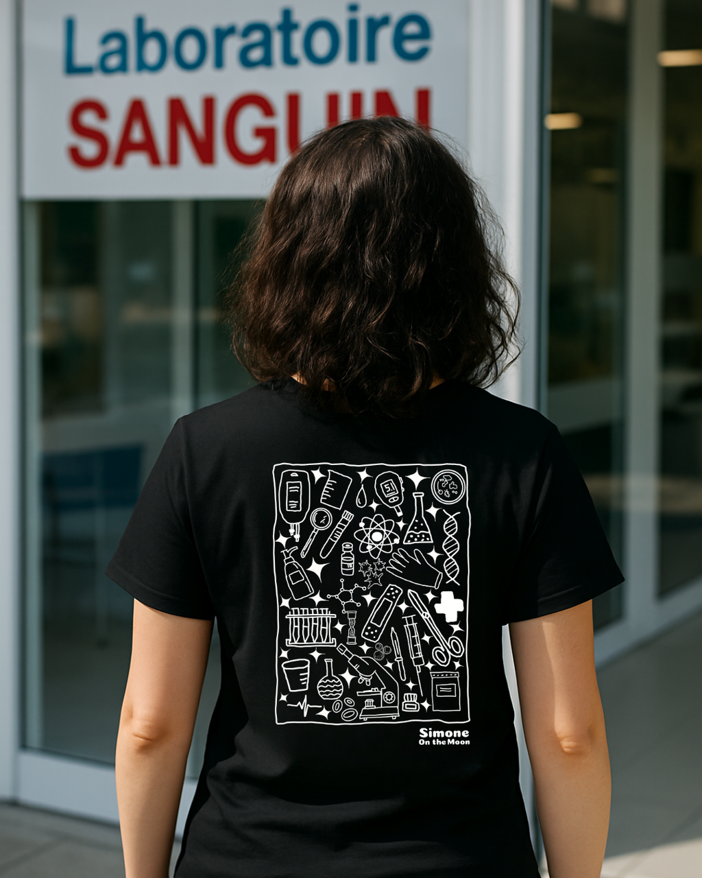 T-shirt Biologiste sanguin — Noir