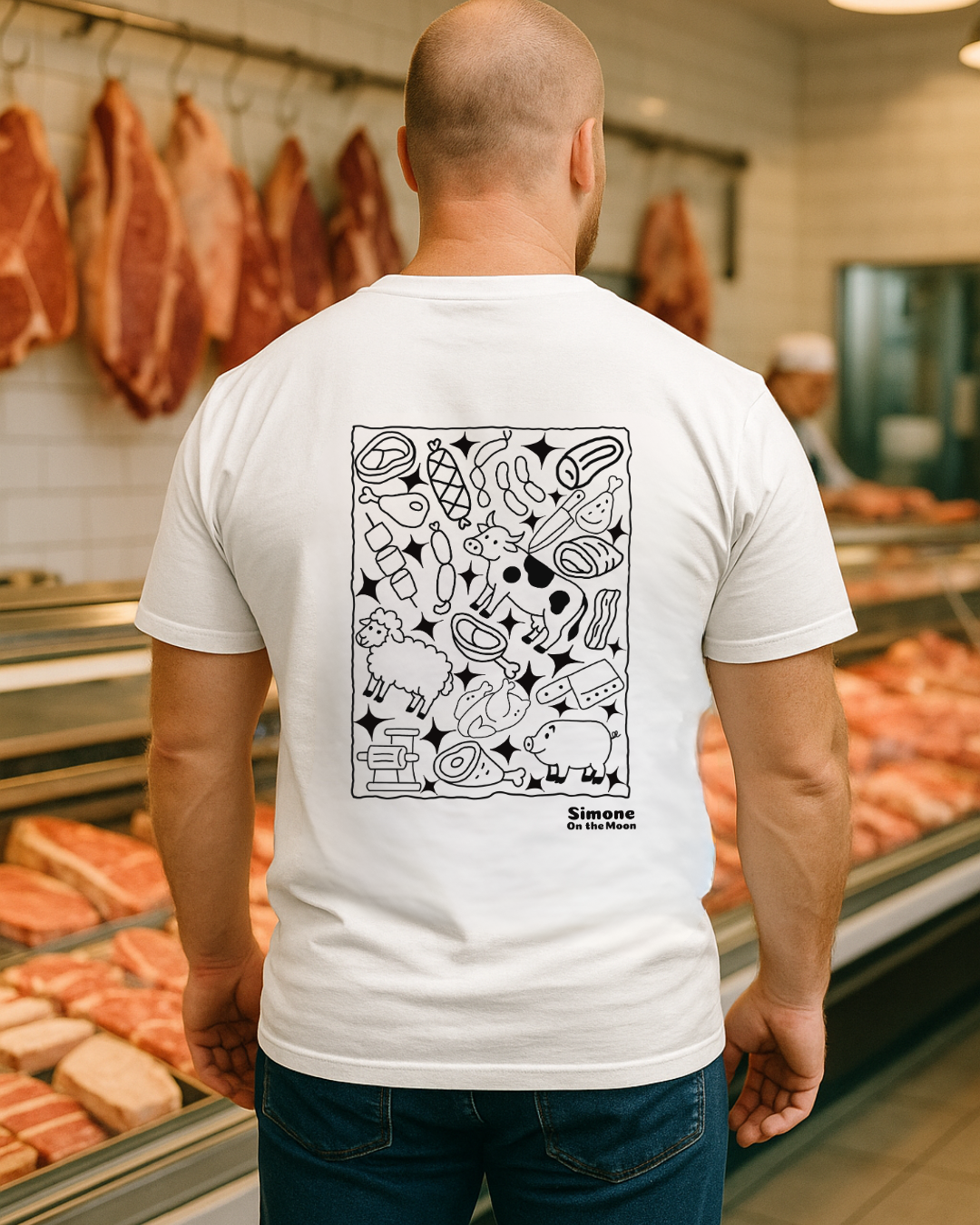 T-shirt Boucher(ère) — Blanc