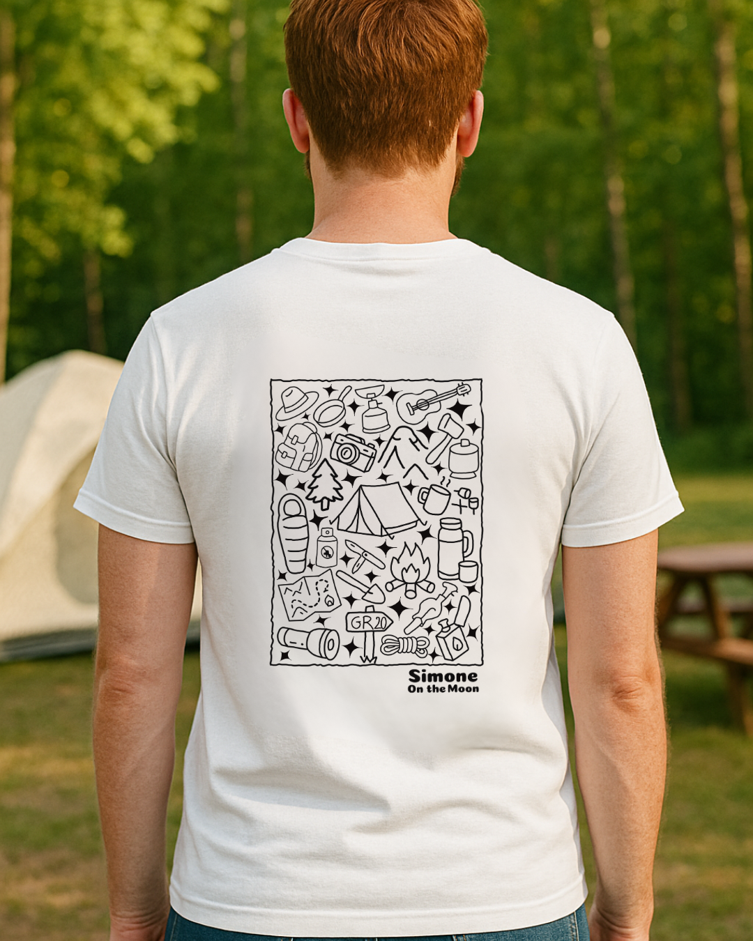 T-shirt Campeur(se) — Blanc