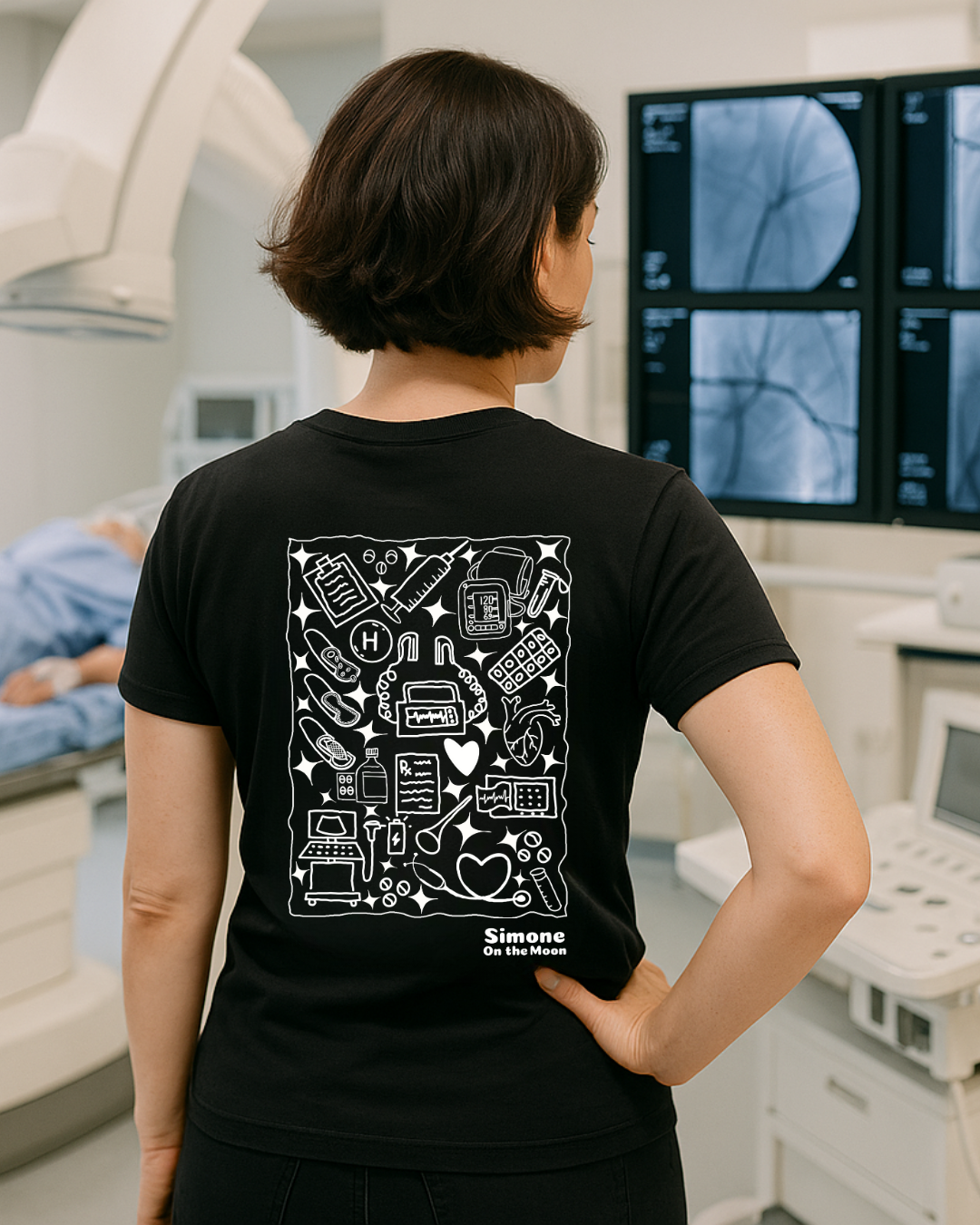 T-shirt Cardiologue — Noir