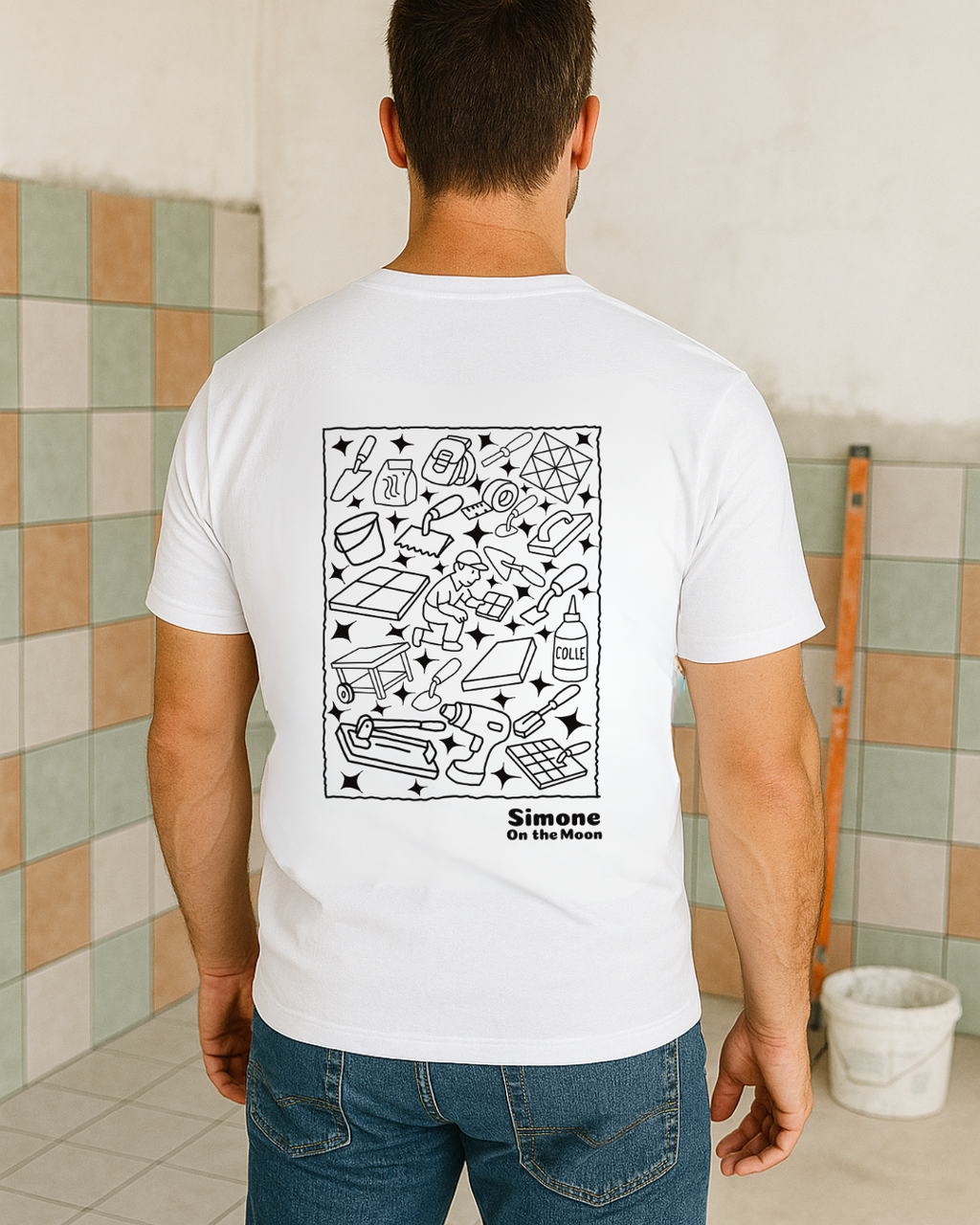 T-shirt Carreleur(se) — Blanc