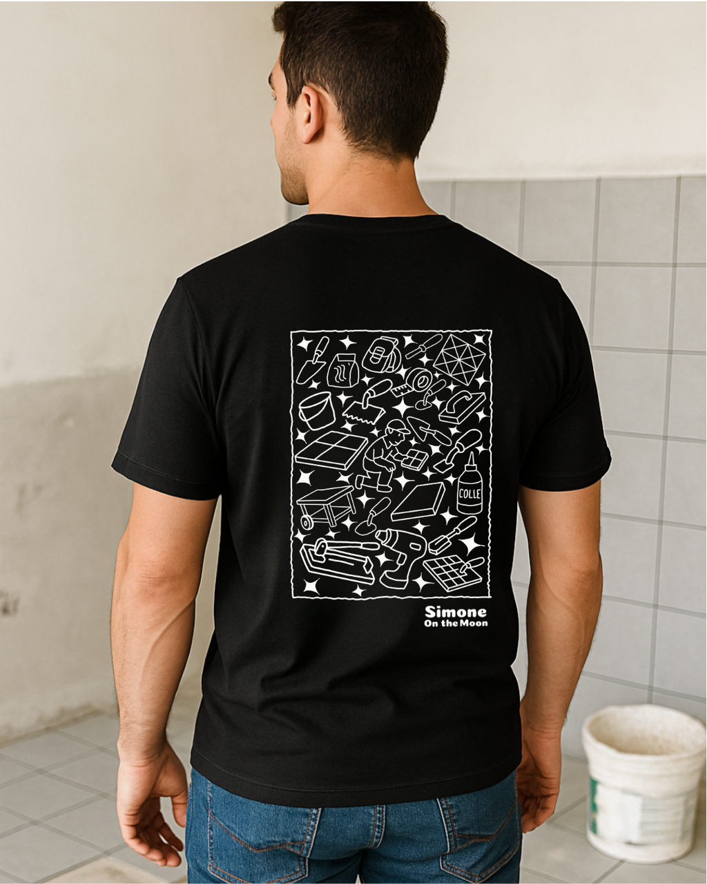T-shirt Carreleur(se) — Noir