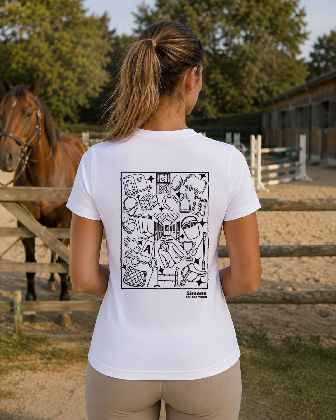 T-shirt Cavalier(ère) — Blanc