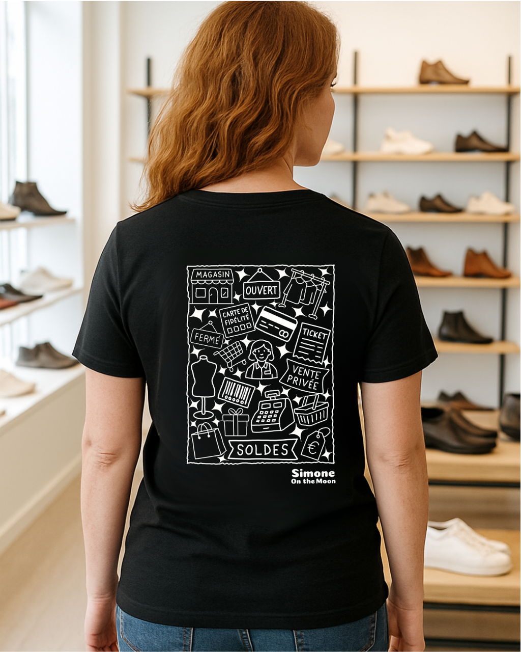 T-shirt Commerçant(e) — Noir