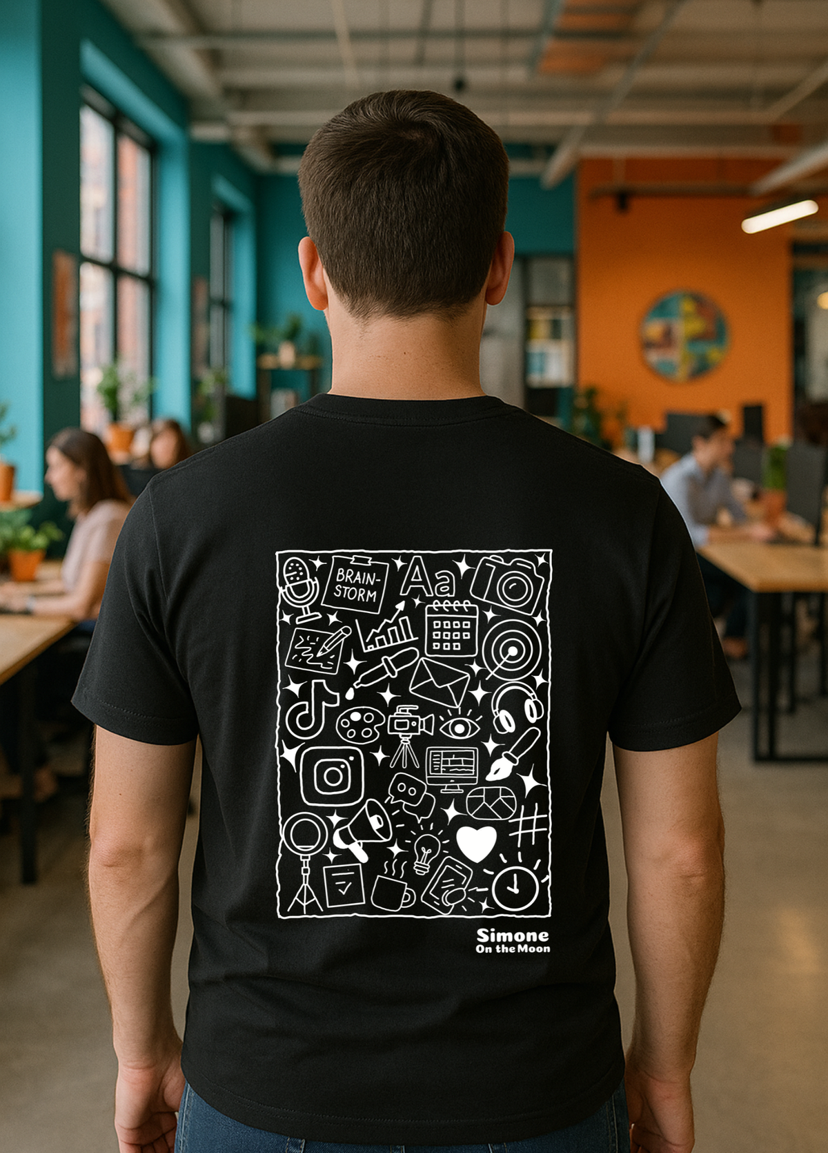 T-shirt Community manager — Noir