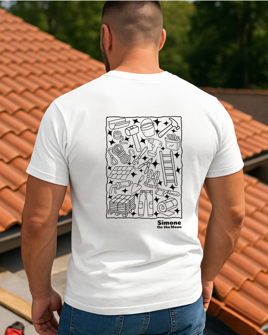 T-shirt Couvreur(se) — Blanc