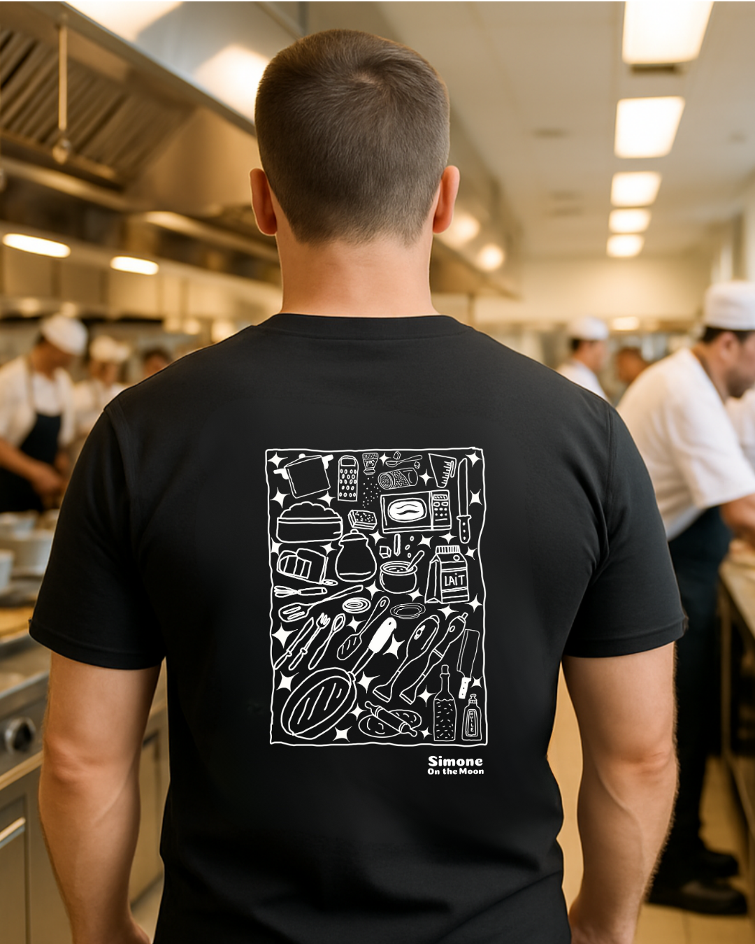 T-shirt Cuisinier(ère) — Noir