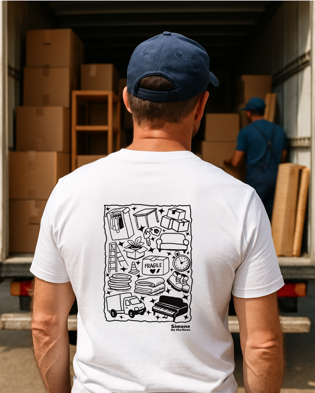 T-shirt Déménageur(se) — Blanc
