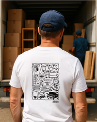 T-shirt Déménageur(se) — Blanc