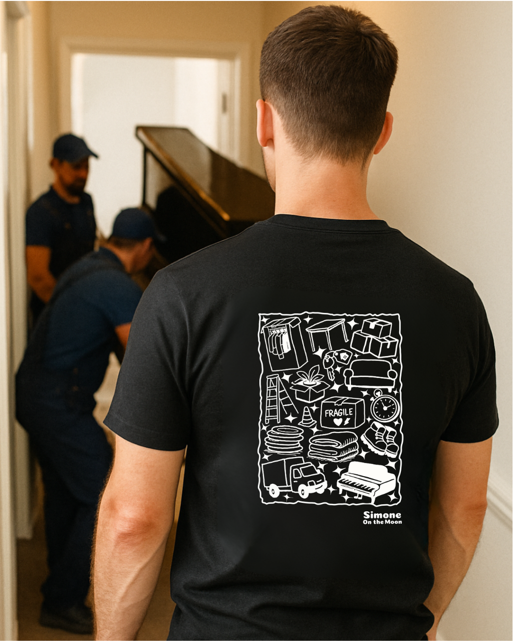 T-shirt Déménageur(se) — Noir