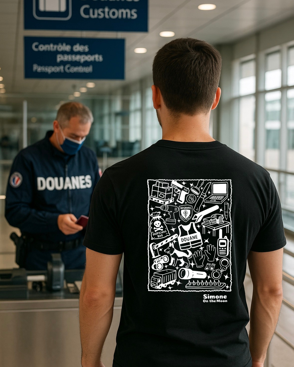 T-shirt Douanier(ère) — Noir