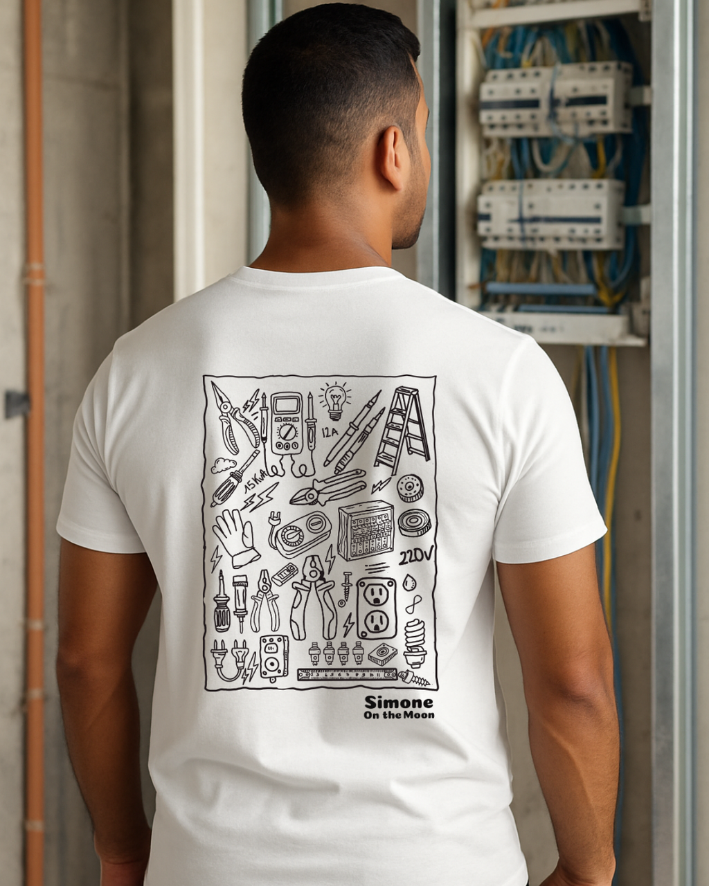 T-shirt Électricien(ne) — Blanc