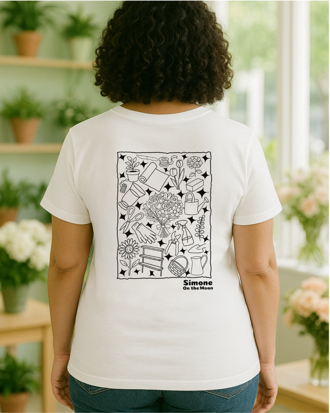 T-shirt Fleuriste — Blanc