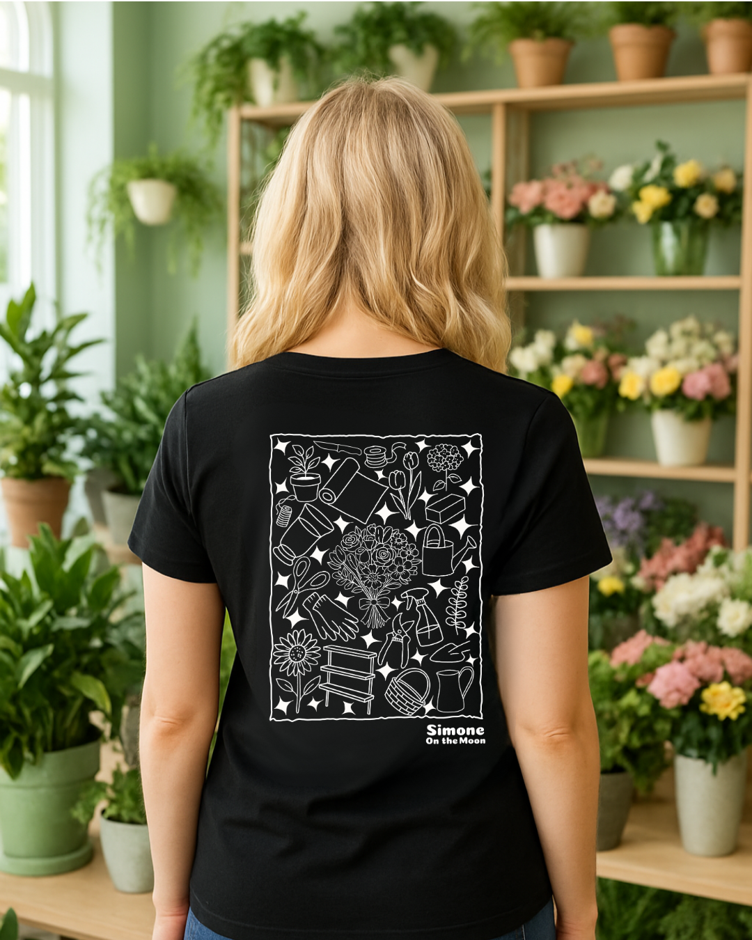 T-shirt Fleuriste — Noir