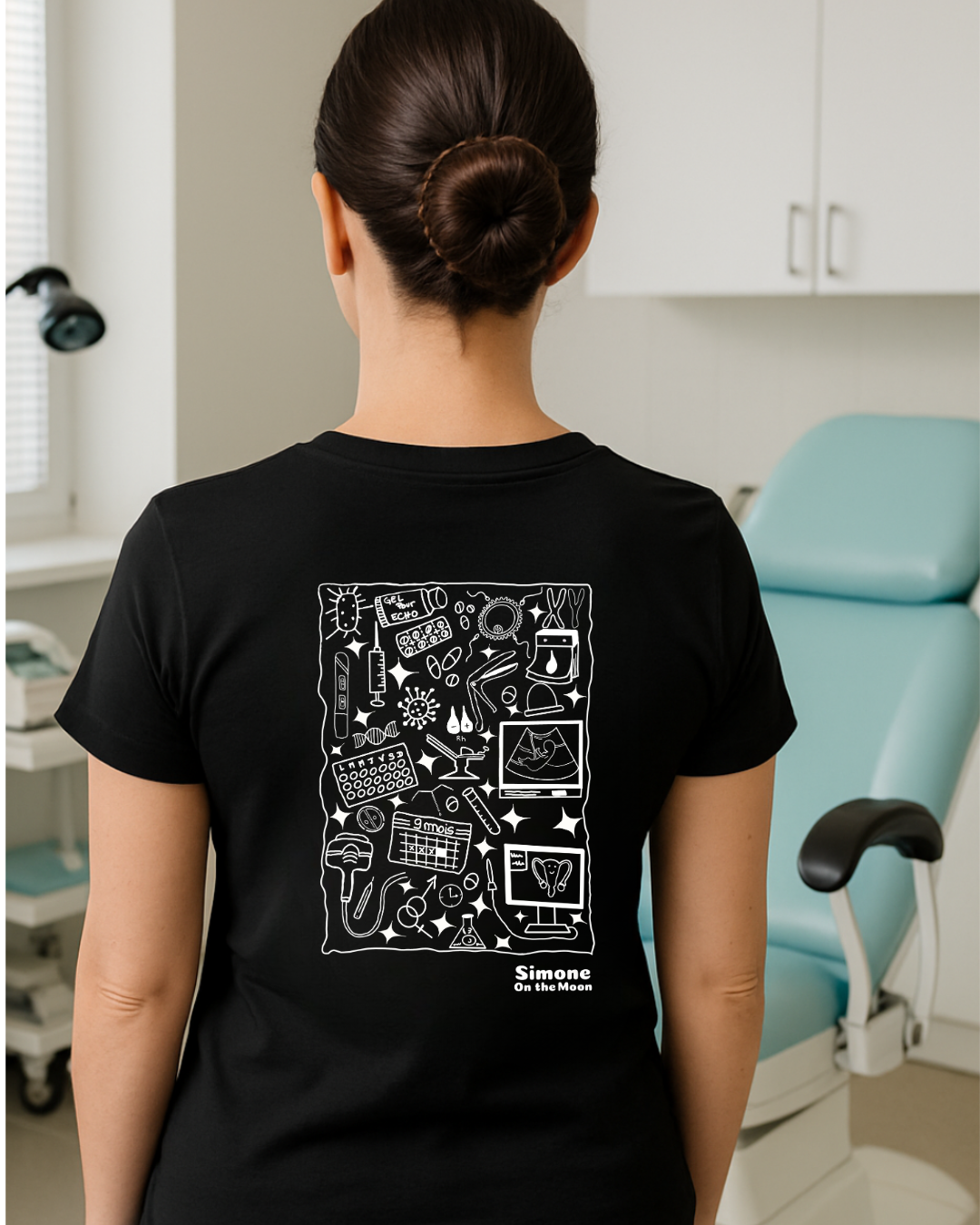 T-shirt Gynécologue — Noir