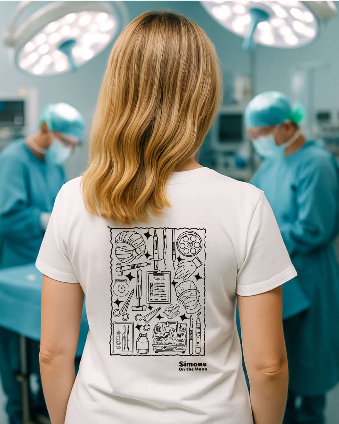 T-shirt Infirmier(ère) de bloc opératoire — Blanc