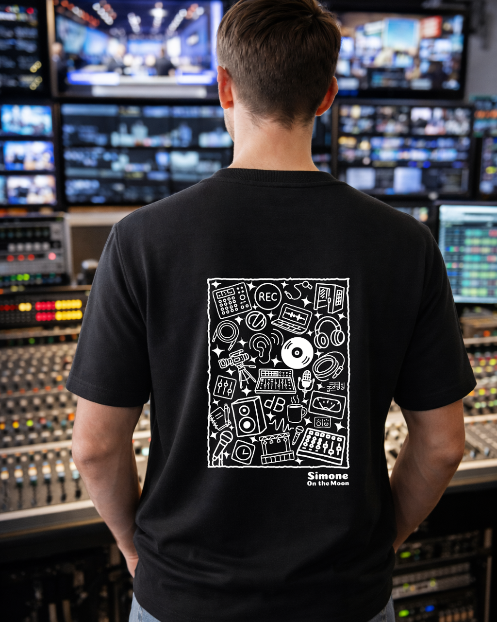 T-shirt Ingénieur(e) du son — Noir