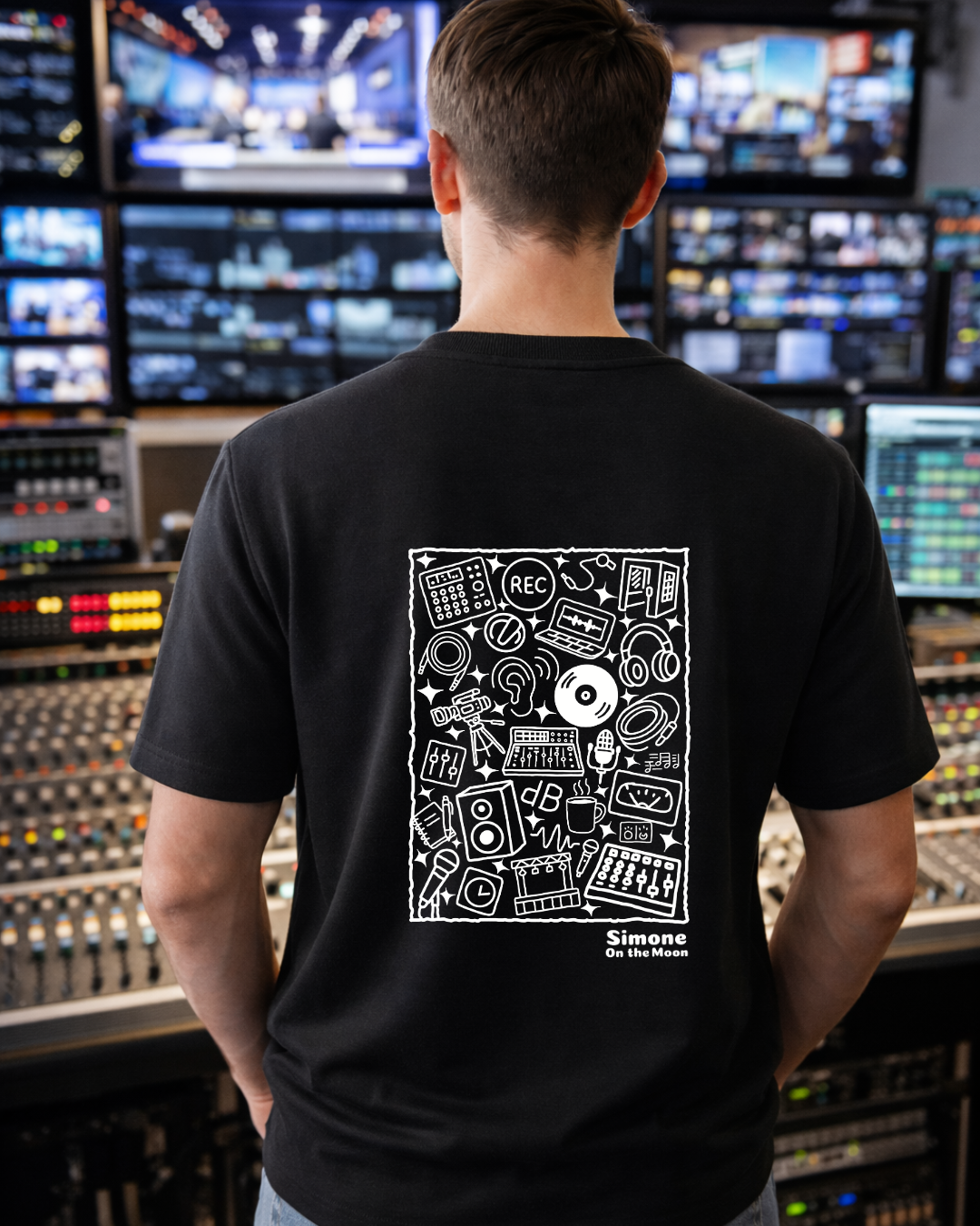 T-shirt Ingénieur(e) du son — Noir