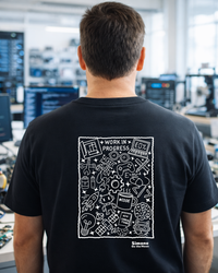 T-shirt Ingénieur(e) geek — Noir