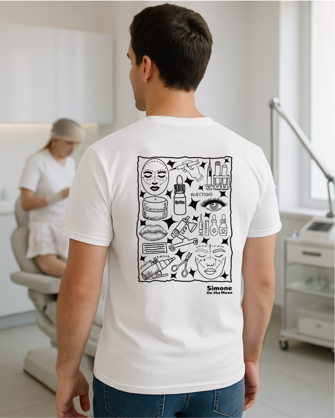 T-shirt Médecin esthétique — Blanc