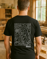 T-shirt Menuisier(ère) ébéniste — Noir