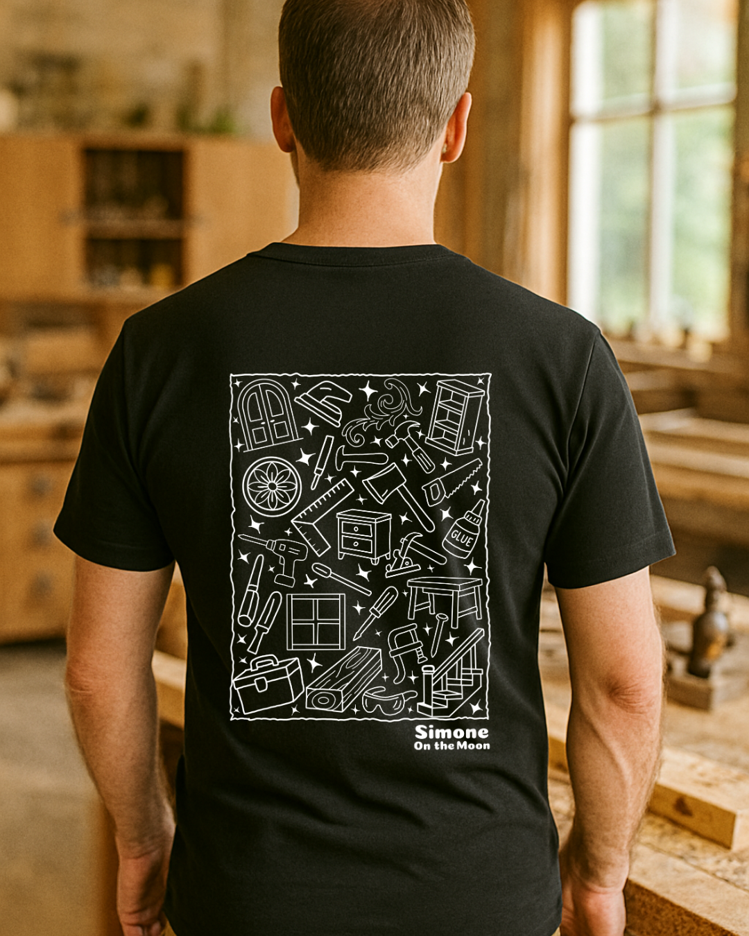 T-shirt Menuisier(ère) ébéniste — Noir