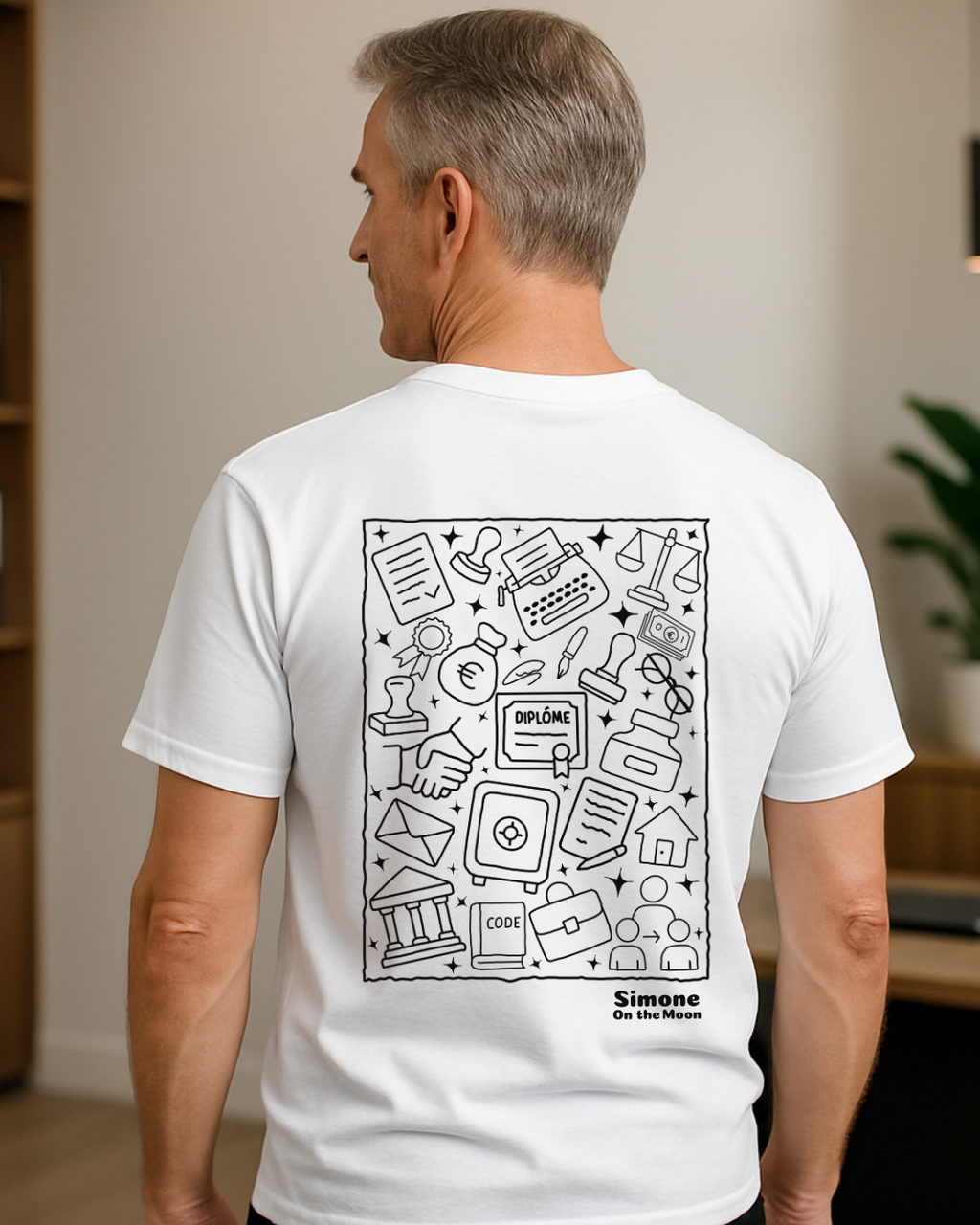 T-shirt Notaire — Blanc
