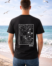 T-shirt Ornithologue marin(e) — Noir