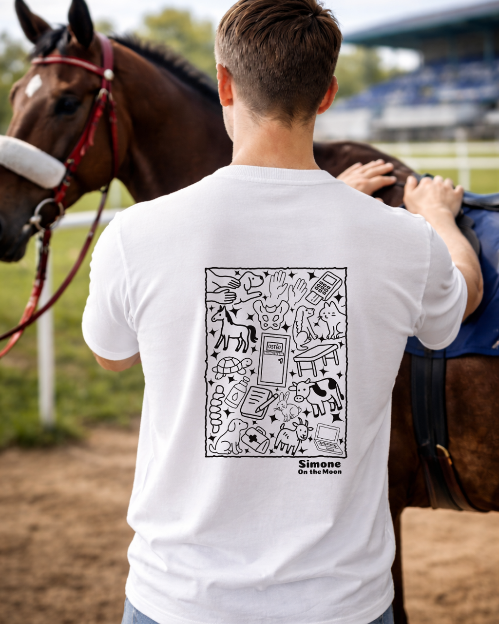 T-shirt Ostéopathe animalier(ère) — Blanc