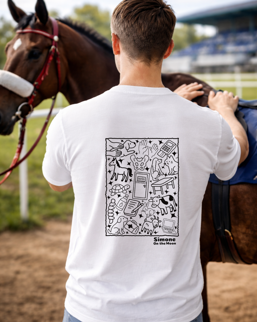 T-shirt Ostéopathe animalier(ère) — Blanc