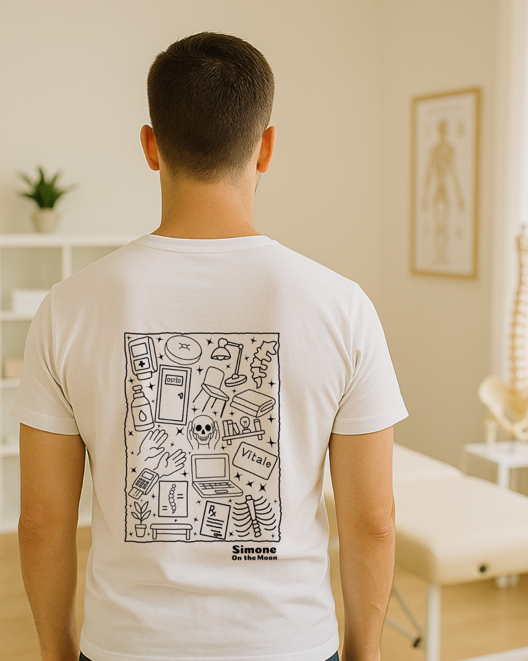 T-shirt Ostéopathe — Blanc