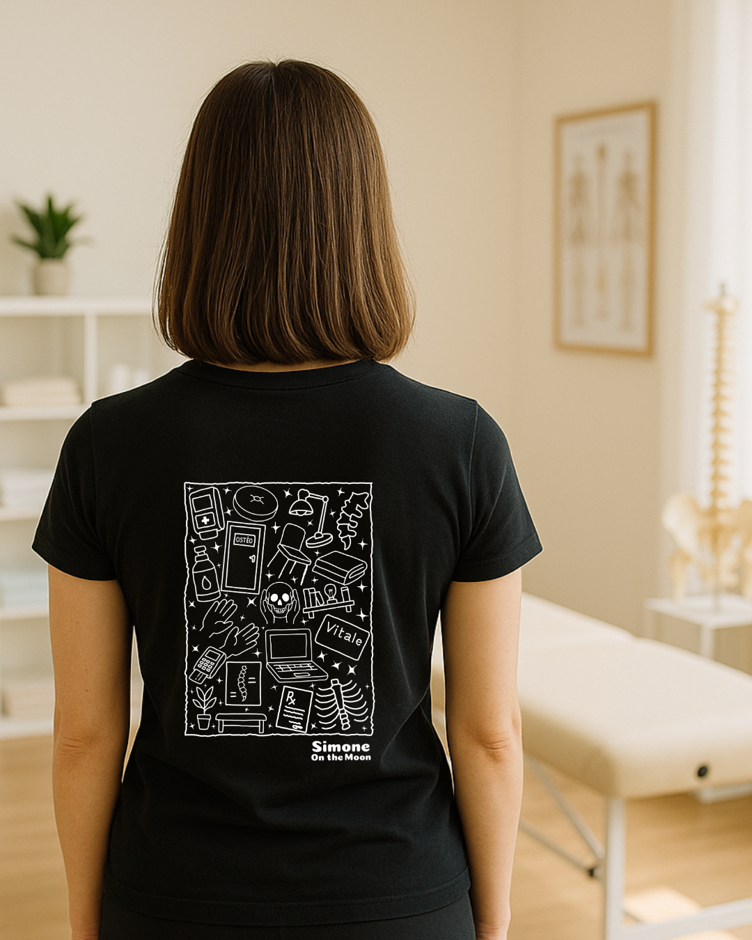 T-shirt Ostéopathe — Noir