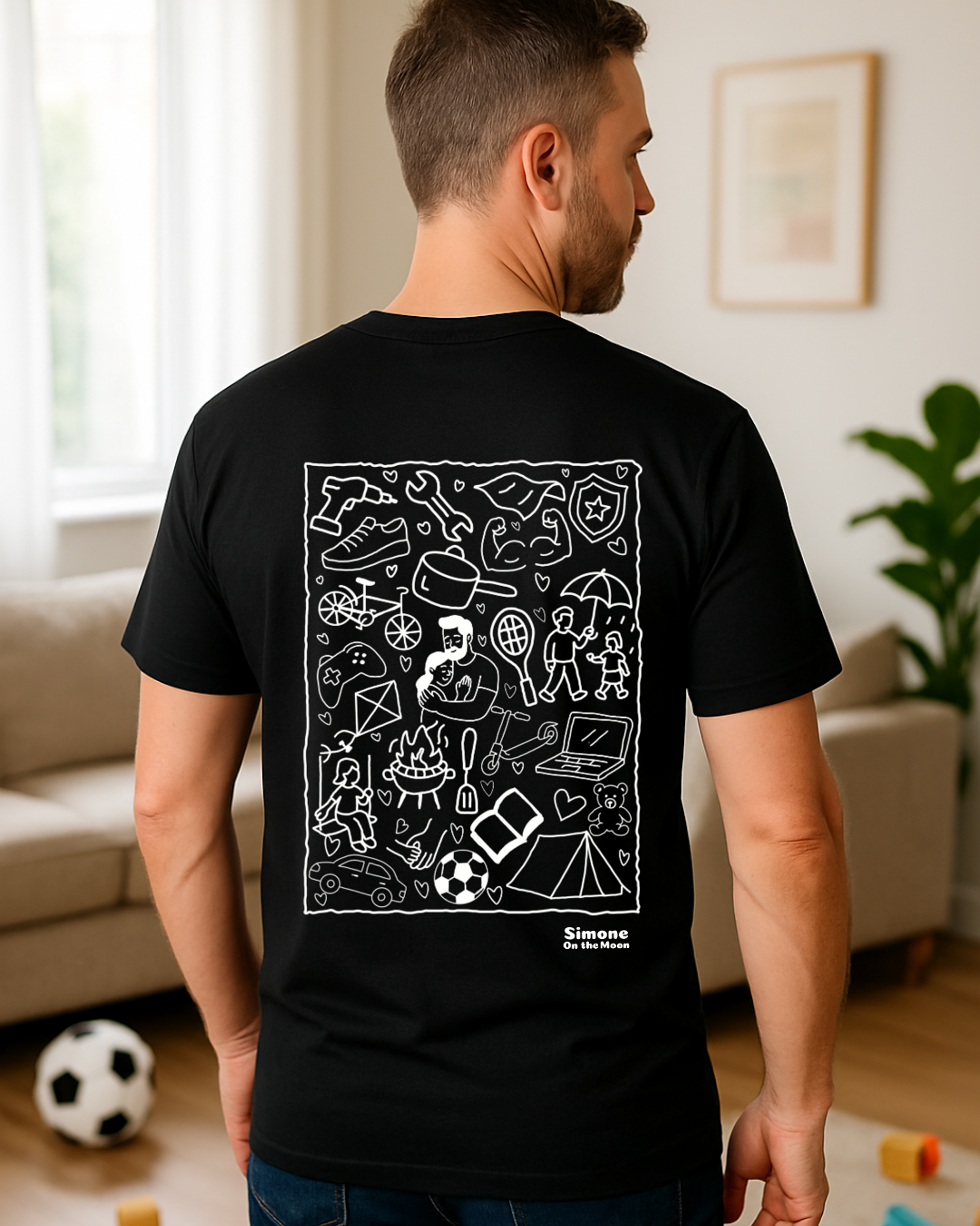 T-shirt Papa — Noir
