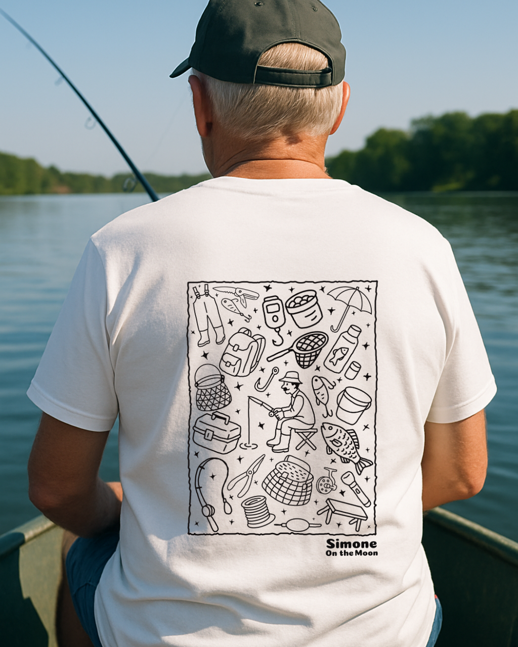 T-shirt Pêcheur(se) — Blanc