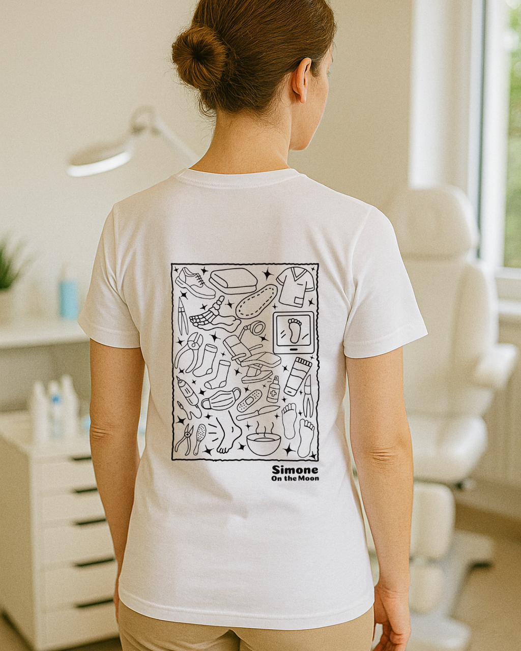 T-shirt Pédicure-podologue — Blanc