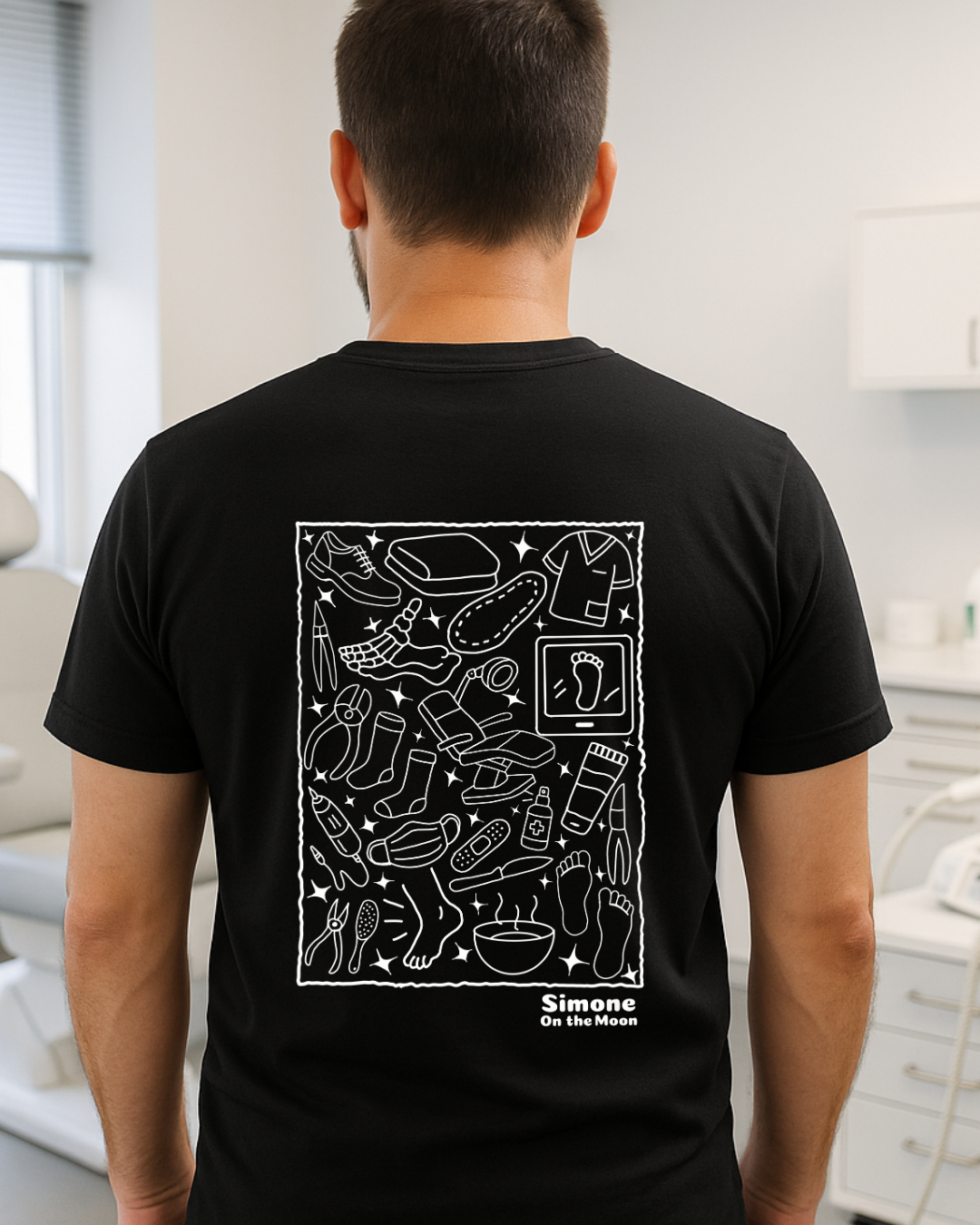 T-shirt Pédicure-podologue — Noir