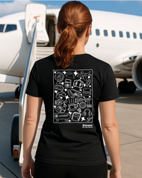 T-shirt Pilote de ligne — Noir