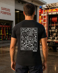 T-shirt Pompier(ère) — Noir