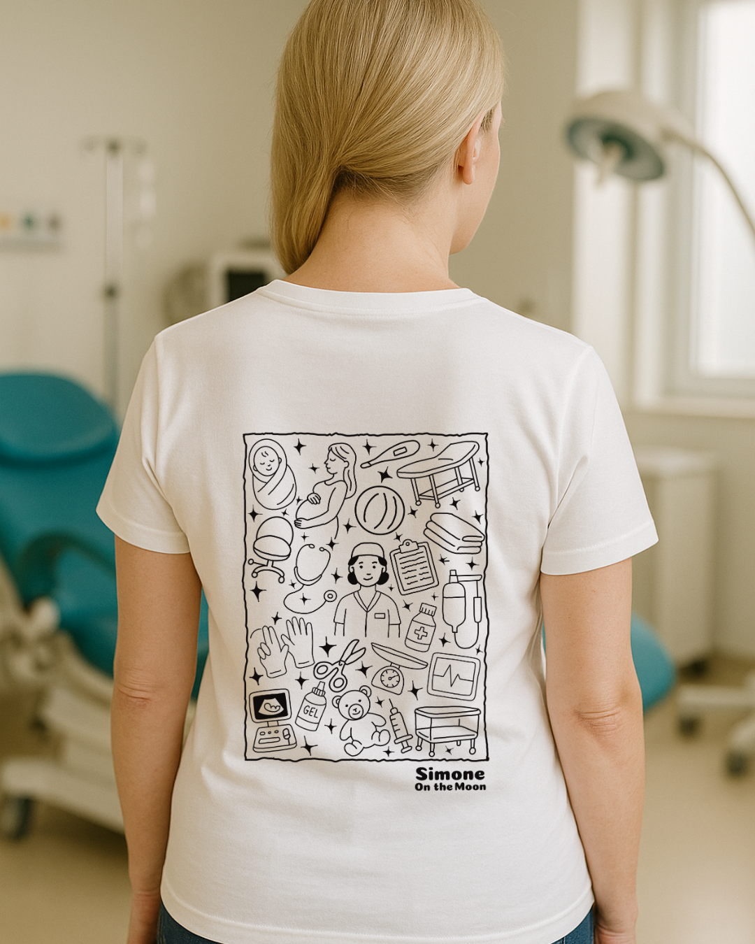 T-shirt Sage-femme — Blanc
