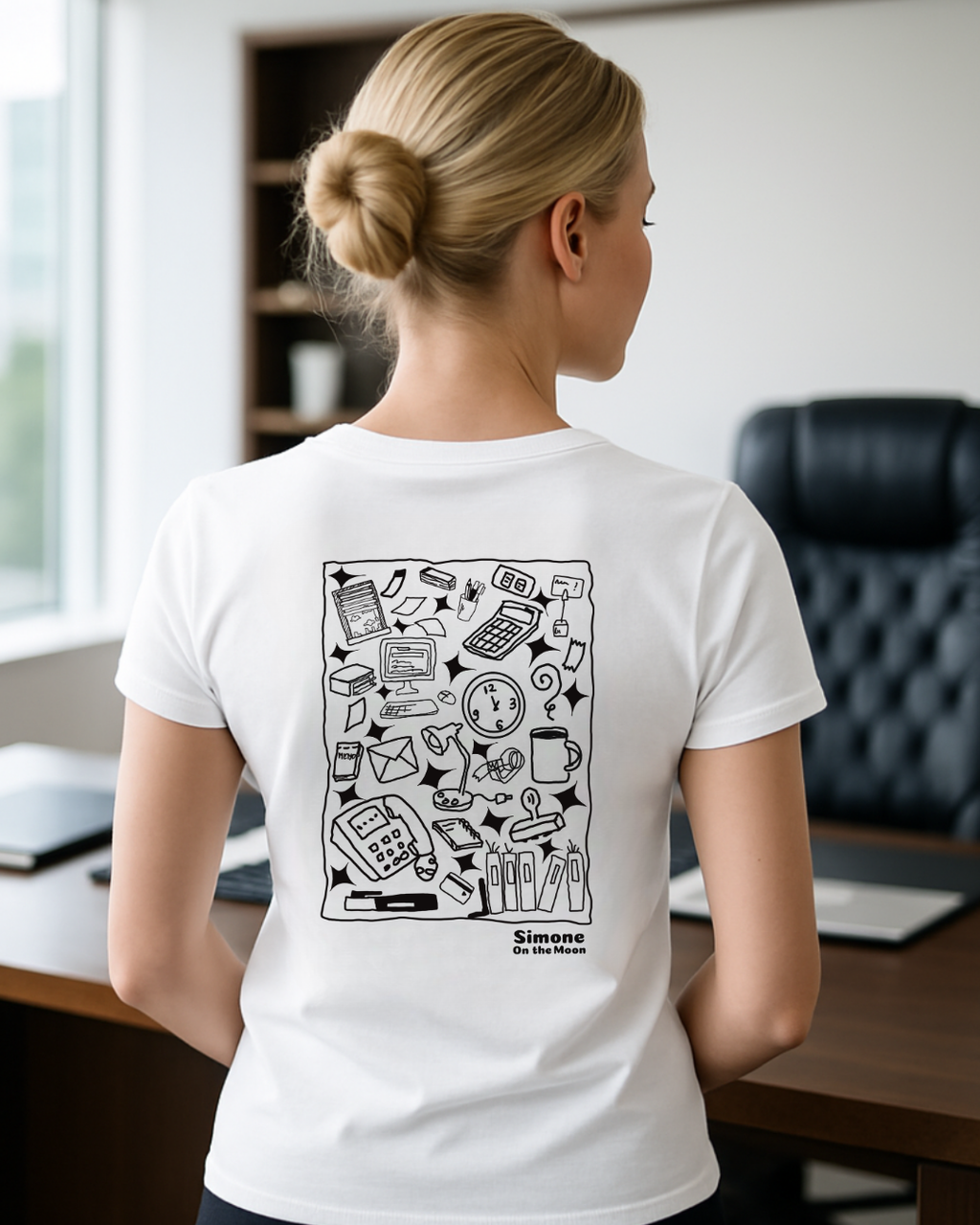 T-shirt Secrétaire — Blanc