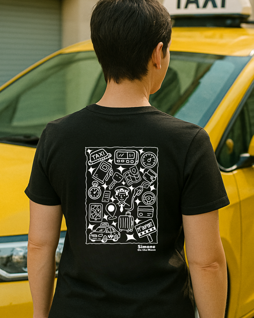 T-shirt Taxi — Noir